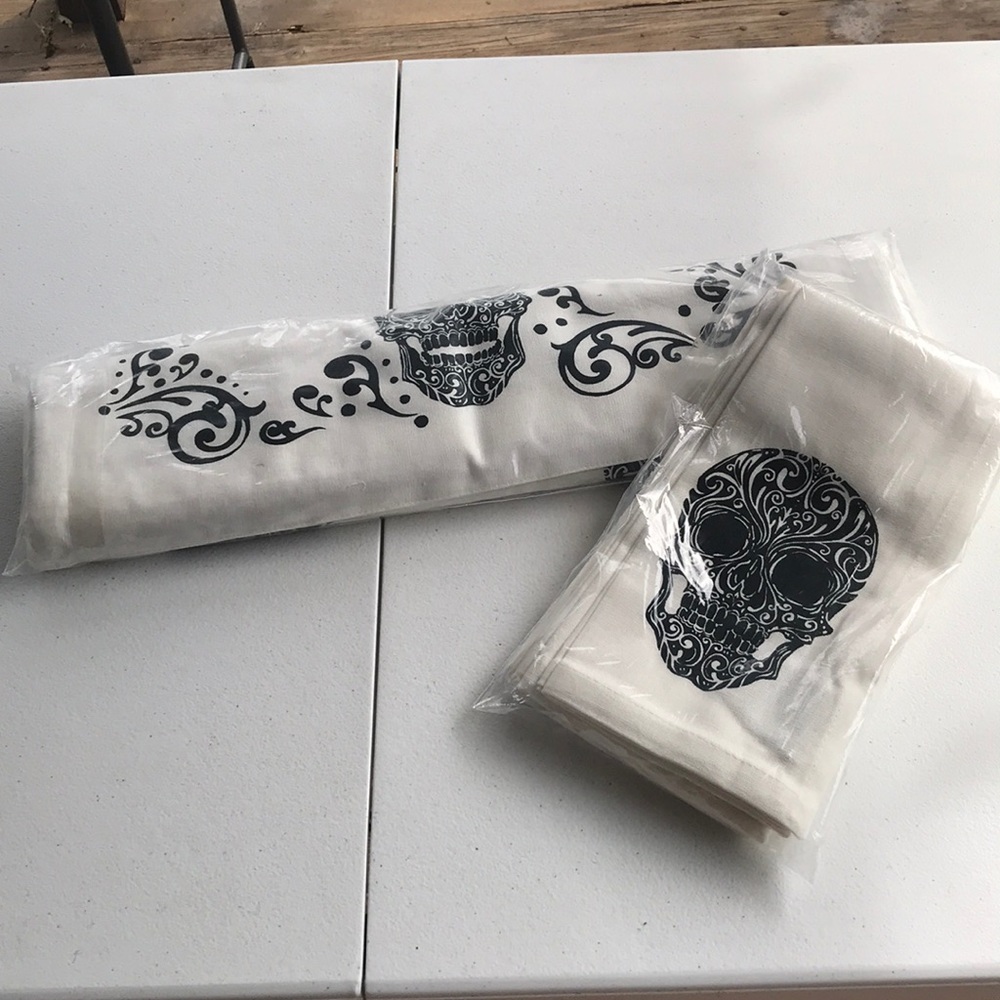 Pottery Barn skull day of the dead table set